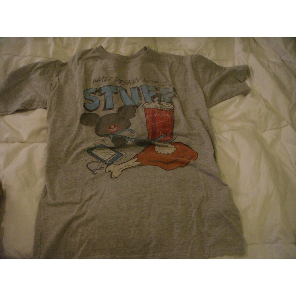 Disneyland Walt Disney world STUFF graphic t-shirt childrens XL turkey leg hat + - Picture 2 of 4